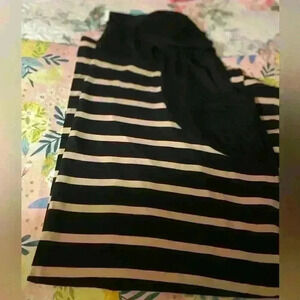 Ladies 24/7 Sleeveless Tee dress black& beige sz XL sporty,  dressy